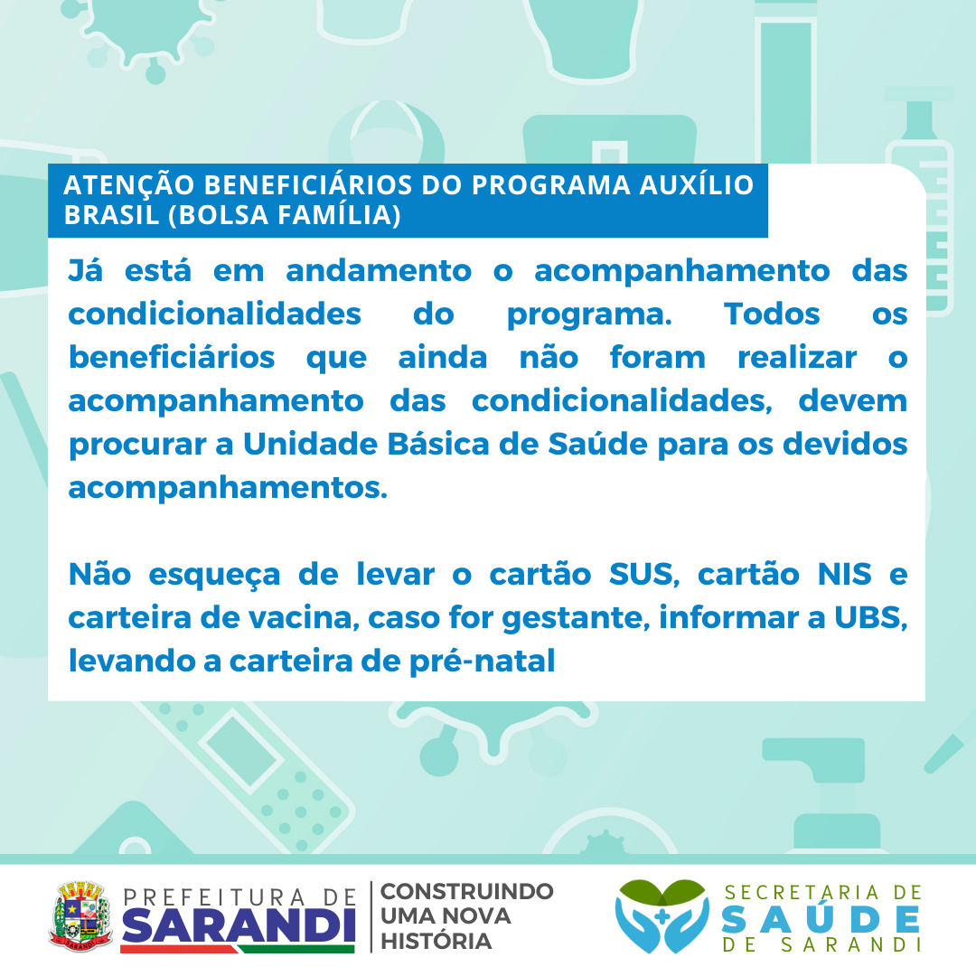 Atenção Beneficiários do Programa Auxílio Brasil (Bolsa Família)